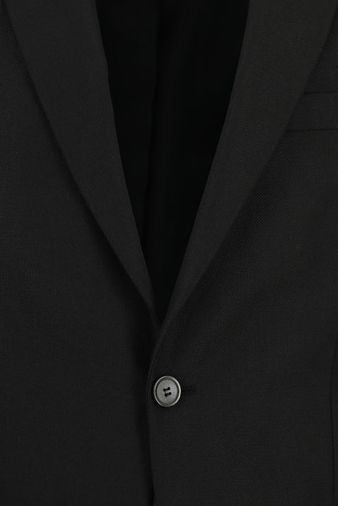 Siyah 7 Drop Slim Fit Dar Kesim Desenli Takım Elbise