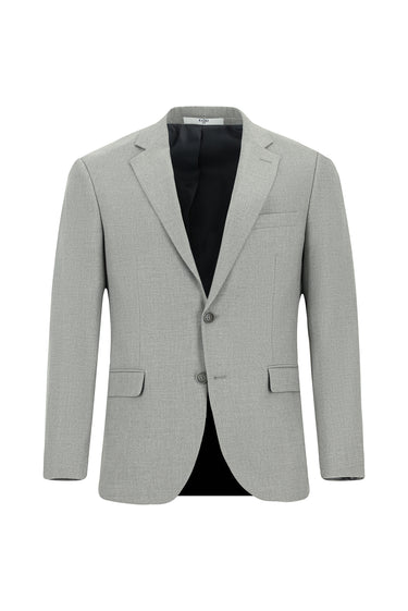 Orta Gri Slim Fit Dar Kesim Desenli Klasik Takım Elbise