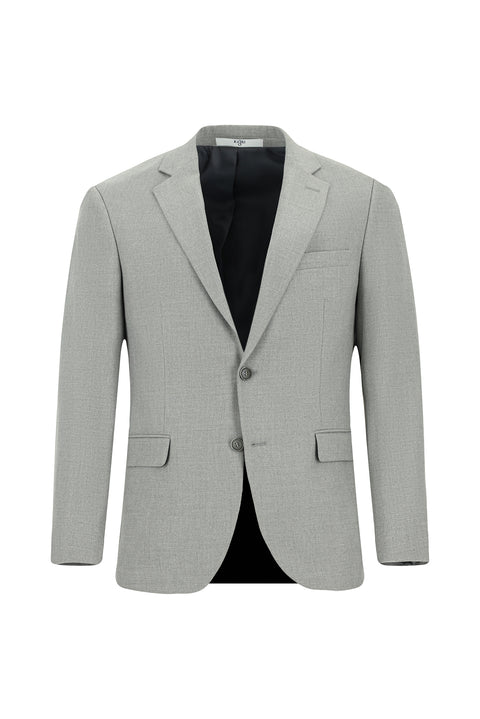 Orta Gri 7 Drop Slim Fit Dar Kesim Desenli Takım Elbise