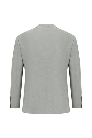  Orta Gri 7 Drop Slim Fit Dar Kesim Desenli Klasik Takım Elbise