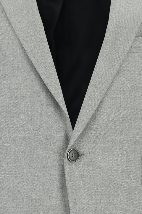 Orta Gri 7 Drop Slim Fit Dar Kesim Desenli Takım Elbise