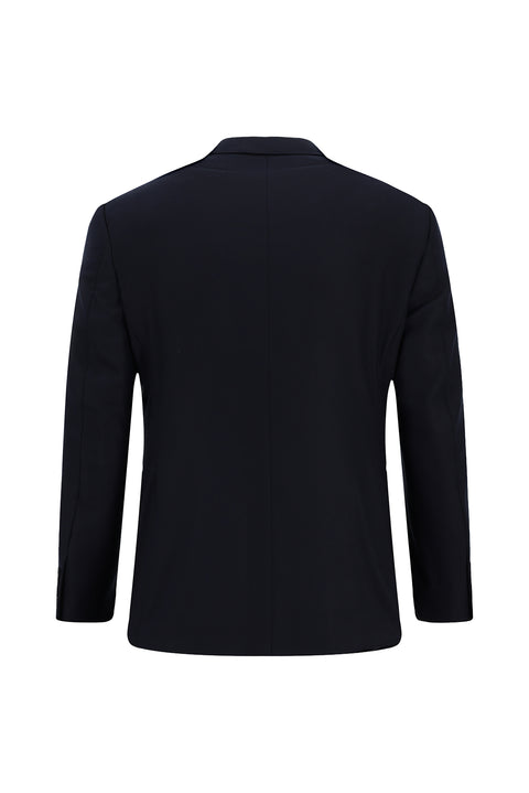 Koyu Lacivert 7 Drop Slim Fit Dar Kesim Desenli Takım Elbise