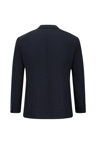  Orta Lacivert 7 Drop Slim Fit Dar Kesim Klasik Desenli Takım Elbise