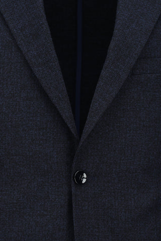  Orta Lacivert 7 Drop Slim Fit Dar Kesim Klasik Desenli Takım Elbise