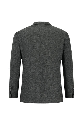  Aç?k Antrasit 7 Drop Slim Fit Dar Kesim Desenli Tak?m Elbise-Ki??l?