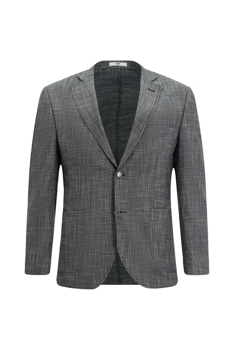 Dark Navy 7 Drop Super Slim Fit Extra Narrow Cut Patterned Elastic Waist Drawstring Suit