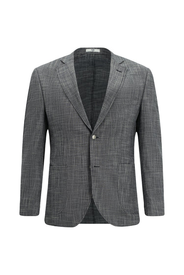  Koyu Lacivert Super Slim Fit Ekstra Dar Kesim Desenli Beli Lastikli İpli Takım Elbise