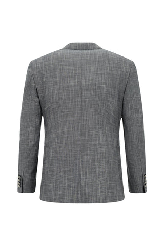  Koyu Lacivert Super Slim Fit Ekstra Dar Kesim Desenli Beli Lastikli İpli Takım Elbise