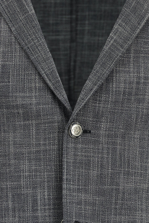 Dark Navy 7 Drop Super Slim Fit Extra Narrow Cut Patterned Elastic Waist Drawstring Suit