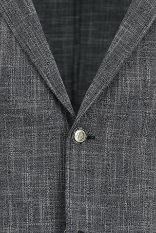  Koyu Lacivert Super Slim Fit Ekstra Dar Kesim Desenli Beli Lastikli İpli Takım Elbise