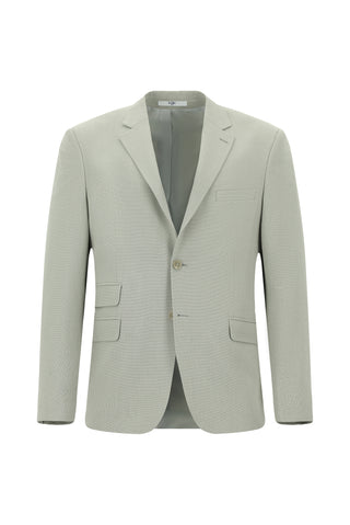  Küf Yeşili Relaxed Fit Rahat Kesim Klasik Desenli Takım Elbise