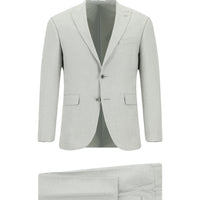 Açık Gri Super Slim Fit Ekstra Dar Kesim Klasik Takım Elbise