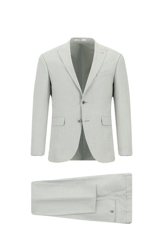  Açık Gri 7 Drop Super Slim Fit Eksra Dar Kesim Klasik Takım Elbise