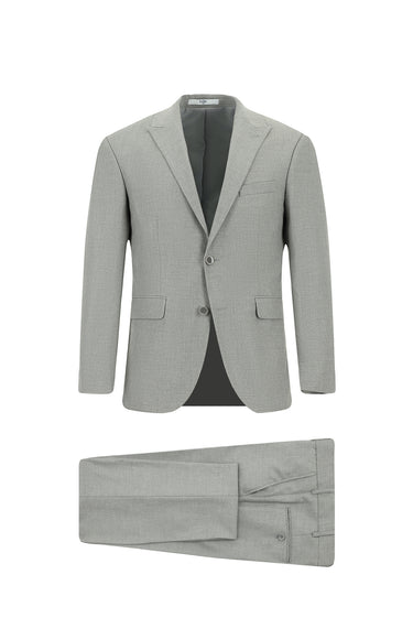 Orta Gri Super Slim Fit Ekstra Dar Kesim Klasik Takım Elbise