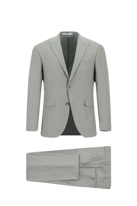 Orta Gri 7 Drop Super Slim Fit Eksra Dar Kesim Takım Elbise