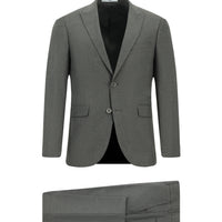 Orta Füme Super Slim Fit Ekstra Dar Kesim Klasik Takım Elbise