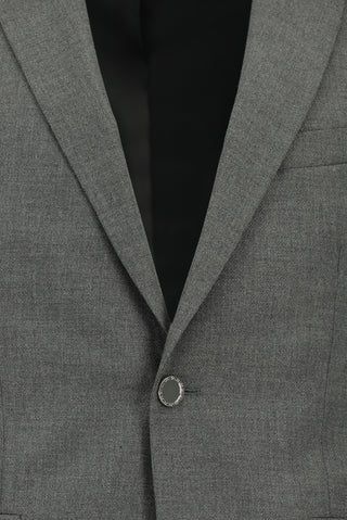  Orta Füme 7 Drop Super Slim Fit Eksra Dar Kesim Klasik Takım Elbise