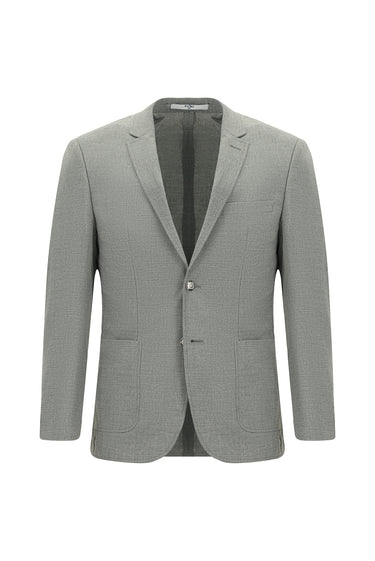  Orta Gri Super Slim Fit Ekstra Dar Kesim Desenli Beli Lastikli İpli Spor Takım Elbise