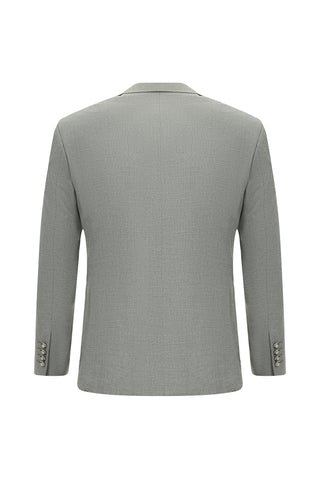  Orta Gri Super Slim Fit Ekstra Dar Kesim Desenli Beli Lastikli İpli Spor Takım Elbise