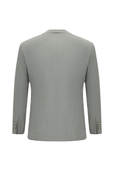 Orta Gri Super Slim Fit Ekstra Dar Kesim Desenli Beli Lastikli İpli Spor Takım Elbise