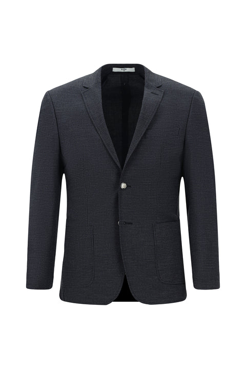 Koyu Lacivert 7 Drop Super Slim Fit Eksra Dar Kesim Desenli Beli Lastikli İpli Spor Takım Elbise