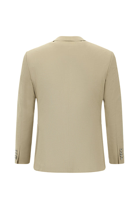 Açık Bej 7 Drop Super Slim Fit Eksra Dar Kesim Desenli Beli Lastikli İpli Spor Takım Elbise