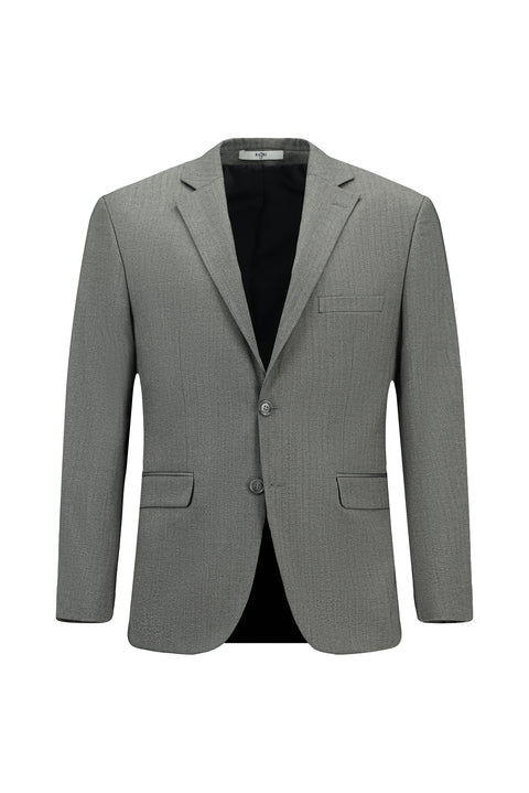 Koyu Füme 4 Drop Relaxed Fit Rahat Kesim Likralı Desenli Takım Elbise