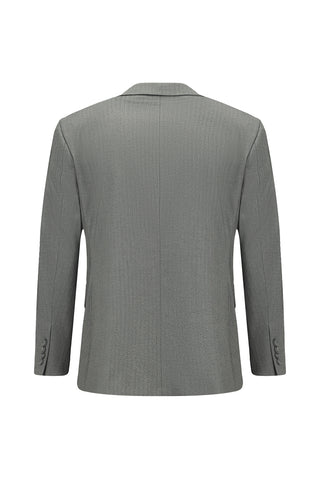  Koyu Füme Relaxed Fit Rahat Kesim Likralı Klasik Desenli Takım Elbise