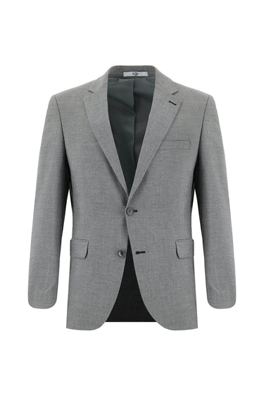  Orta Gri Slim Fit Dar Kesim Klasik Desenli Takım Elbise