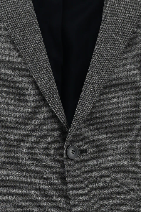 Koyu Antrasit 7 Drop Slim Fit Dar Kesim Desenli Takım Elbise