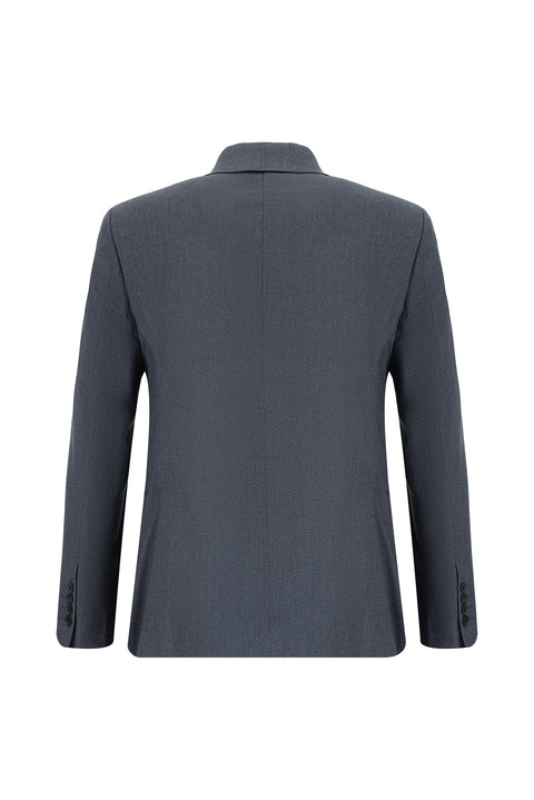 Koyu Füme 7 Drop Slim Fit Dar Kesim Desenli Takım Elbise