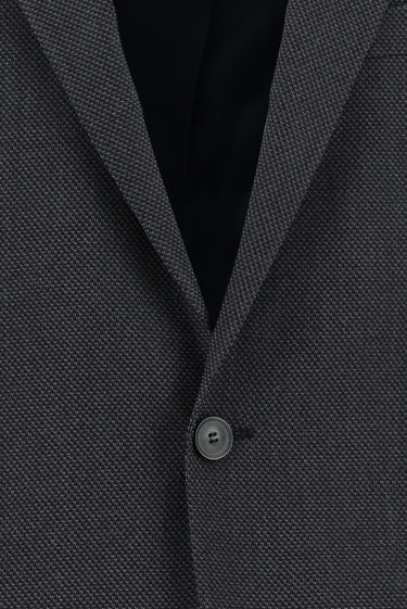 Koyu Antrasit Slim Fit Dar Kesim Klasik Desenli Takım Elbise