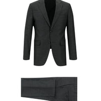 Dark Gray 7 Drop Slim Fit Patterned Suit