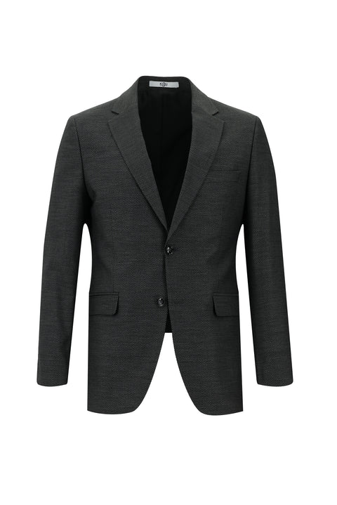 Dark Gray 7 Drop Slim Fit Patterned Suit
