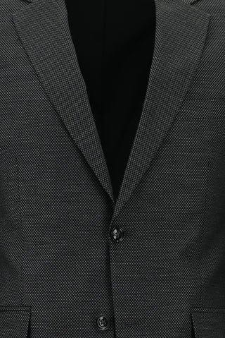  Koyu Füme Slim Fit Dar Kesim Klasik Desenli Takım Elbise