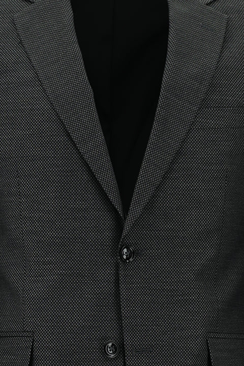 Koyu Füme 7 Drop Slim Fit Dar Kesim Desenli Takım Elbise