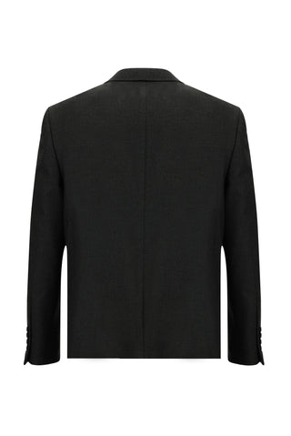  Koyu Antrasit 4 Drop Relaxed Fit Rahat Kesim Desenli Takım Elbise