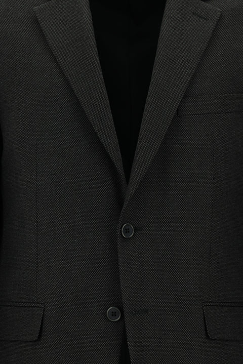 Koyu Antrasit 4 Drop Relaxed Fit Rahat Kesim Desenli Takım Elbise