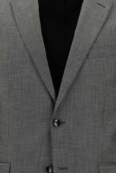  Orta Gri Regular Fit Klasik Desenli Takım Elbise