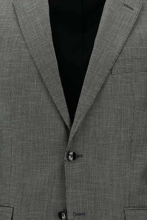 Orta Gri 6 Drop Regular Fit Standart Kesim Desenli Takım Elbise