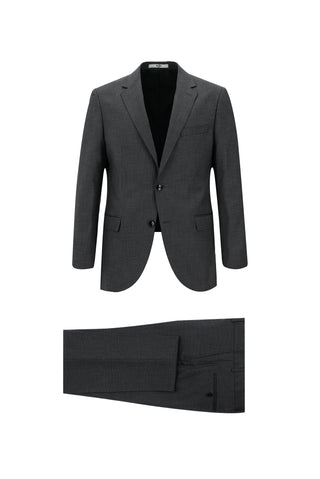  Orta Füme Regular Fit Klasik Desenli Takım Elbise