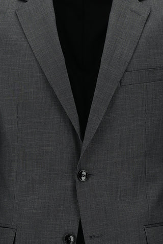  Orta Füme Regular Fit Klasik Desenli Takım Elbise