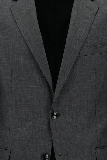 Orta Füme Regular Fit Klasik Desenli Takım Elbise