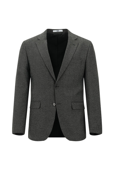 Koyu Füme 7 Drop Slim Fit Dar Kesim Desenli Takım Elbise