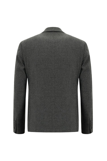  Koyu Füme Slim Fit Dar Kesim Klasik Desenli Takım Elbise