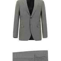 Light Gray 7 Drop Slim Fit Patterned Suit