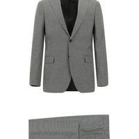 Açık Füme Slim Fit Dar Kesim Klasik Desenli Takım Elbise