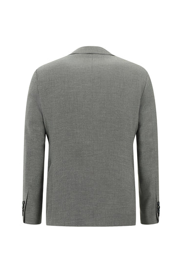 Açık Füme Slim Fit Dar Kesim Klasik Desenli Takım Elbise