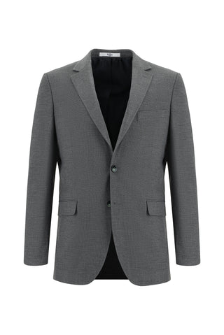  Orta Füme 6 Drop Regular Fit Standart Kesim Desenli Takım Elbise