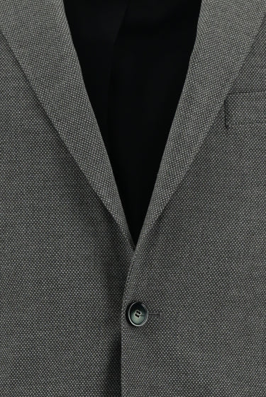 Orta Füme Slim Fit Dar Kesim Klasik Desenli Takım Elbise